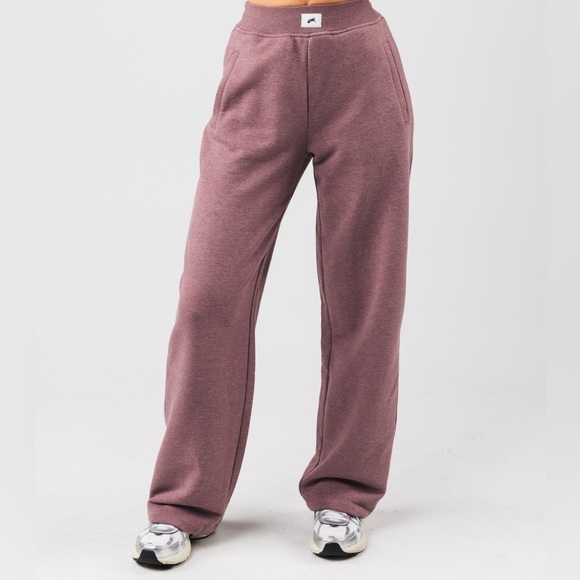 Alphalete TREK SWEATPANT Heather Sugar Wide Leg high rise Sweatpant Extra large - Picture 1 of 6